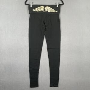 Victorias Secret Leggings Womens Small Gold Angel Wings High Rise Yoga Pants